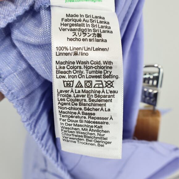 J.Crew Linen Harbor Wide Leg Pant French Blue Size XXL NWOT - Picture 8 of 8